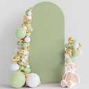 Wokceer 6FT Wedding Arch Cover Spandex Fitted Wedding Arch Stand Covers Round Top Sage Green Chiara Arch Cover for Birthday Party Ceremony Banquet Decoration