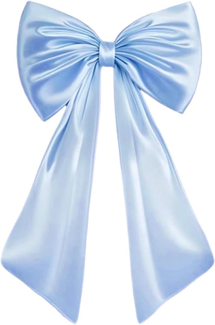 Large Bow Decor for Room, Large Blue Bow Birthday Party Backdrop, Wall and Door Decorations for Birthday, Wedding, Bridal Shower, Coquette Theme (Blue)