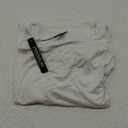 Made By Johnny Women's Casual Solid Short Sleeve Boat Neck/V Neck Dolman Top T Shirt with Side Shirring (Large, White)