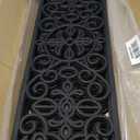 Hedume 4 Pack Rubber Stair Mats, Non Slip Stair Treads Mat, Rubber Scroll Doormat for Outdoor, Indoor, Entrance, Stairs (29" x 9.5")
