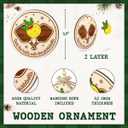 2 x Pickleball Christmas Ornament - Funny Wood Holiday Decor for Pickleball Lovers, Paddle and Ball Tree Hanging Gift for Player, Coach, or Team - Sports Xmas Keepsake, 2 Layer Wood