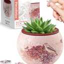 PieceRelax 3D Puzzle Planter - Singing Birds and Flowers - Danish Folklore Style, Home Decor Flower Pots for Indoor Cactus, Succulents Pots [K1100]