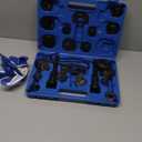 Orion Motor Tech Brake Caliper Wind Back Tool Kit, 24pc Brake Caliper Compression Tool Set with Thrust Bolt Assemblies Retaining Plates Caliper Hangers 18 Disc Adapters, Blue Case (Black)