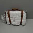 VitalCozy Waterproof Picnic Blankets Outdoor Blanket Foldable 2 in 1 Double Layer Sandproof Beach Mat with Carry Strap for Camping Lawn Park Beach Grass(White)