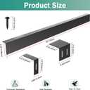 30" Stove Gap Filler, Kitchen Stove Gap Covers, Slide-in Range Rear Filler Kit for Most Brand Kitchen Stoves, Easy Install, Easy to Wipe (Black)