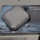 ESR for AirPods 4 Case, Compatible with AirPods 4th Generation Case (2024), Compatible with MagSafe, Powerful Drop Protection, Magnetic Lid, Cyber Series, Desert Titanium,Gray