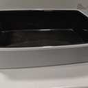 IRIS USA Cat Litter Box XX-Large Open Top with High Sided Walls Tall Scatter Shield Scoop Included Easy Clean Plastic Pan for Big Cats Kittens Multi-Cat Households 30"L x 20"W x 14"H Black
