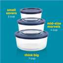 Pyrex Simply Store (3-Pack) Glass Food Storage Containers Set, (2, 4 & 7 Cup) Meal Prep Containers With Plastic BPA-Free Lids, Dishwasher & Microwave Safe