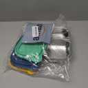 Stainless Steel Snack Containers with Silicone Lids, 4 Pack Reusable 2 Compartment Food Storage Containers, Snackle Box Container Leak-Proof Metal Bento Lunch Box for School, Travel, Home