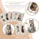 Unique Vintage Cat Dog Portraits Playing Cards, Cute Pet Themed Poker Cards, Featuring Backup Deck,Standard Index(Poker Deck 54 Cards All Different), for Family Game Night