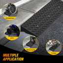 Nilight 3.6" Rise Curb Ramps, Heavy Duty Rubber Driveway Threshold Shed Ramp for Sidewalk Cars Lawn Mower Wheelchairs Motorcycles, 3300lbs Load Capacity