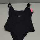 PUMIEY Bodysuit for Women Sleeveless Backless Tank Top Sharp Collection (X-Small, 01 Jet Black)