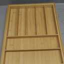 Purawood Bamboo Drawer Organizer - Expandable Silverware Organizer & Utensil Drawer Organizer, Cutlery Tray with Dividers, 7-9 Slots- Kitchen Organizer for Utensils & Flatware (Natural)