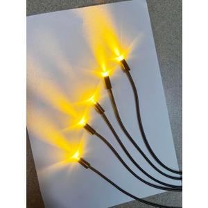 12V Tabletop Fountain Indoor Outdoor Pond 1 to 5 LED-Lights Underwater Feature for Modern Home Table Desk Office Patio DIY Replacement with Adapter US (Warm Lights)