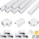 LyPrem 25Ft Mini Split Line Set Cover 4" PVC Line Cover Kit for Mini Split and Central Air Conditioner & Heat Pump