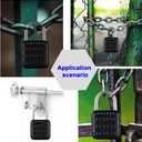 Combination Lock,9 Digit Push Button Combination Padlock,6 Digit Locking Mechanism,Combination Lock Aluminum Combination Digital Padlock for Drawers,Doors,Suitcases,Gym Lockers,Boxes (Black 2)