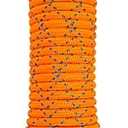 GM CLIMBING 8mm Accessory Cord Rope Double Braid Pre Cut CE/ UIAA (Orange, 20ft 8mm)