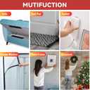 32Ft *1 Inch Hook and Loop Tape with Adhesive Back, Heavy Duty Double Sided Adhesive Strips, Strong Sticky Strips Roll for Home/Office/School/Car, Black