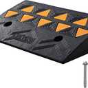 VEVOR Rubber Curb Ramp 4.25" Rise Height, 11.8" Width 19.7" Length Driveway Ramp for Curb, 15T Heavy Duty for Forklifts, Trucks, Buses, Cars, Wheelchairs, Bikes
