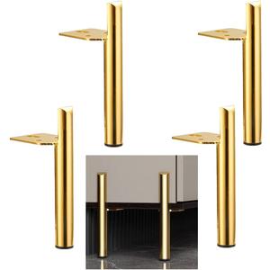 8 Inch Furniture Legs Gold Coffee Table Feet, Mid-Century Metal Furniture Leg for Sofa Cabinet Ottoman, Set of 4 Side Mounted Style Home DIY Replacement Feet