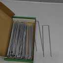 FEED GARDEN 10 Inch 50 Pack Galvanized Landscape Staples 11 Gauge Anti-Rust Garden Stakes Landscaping Fabric SOD Pins Yard Stakes for Weed Barrier Fabric