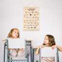 Welshower Islamic Nursery Poster Hanger Frame, 25 Prophets in Islam Arabic Educational Wall Art Prints Decor for Muslim Kids Room Nursery Playroom Classroom, 12x16 Inch