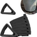 24PCS Flower Pot Risers Toes Invisible Plant Pot Feet for Outdoor Planters Indoor Secure Compressive Environmental Triangular Lifters Supports (Large Black)