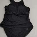 Tempt Me Women One Piece Swimsuit High Neck Plunge Ruched Tummy Control Bathing Suit (X-Large, Black New 2)