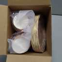 Tioncy 100 Pcs Tea Party Decorations Include 50 Pieces 9 oz Paper Tea Cups with Handle and 50 Plates Disposable Teacups and Saucers Sets for Birthday(Blossom) (Pink)