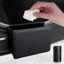 Accmor Car Garbage Can, Leather Vehicle Garbage Bin Car Dustbin Garbage Organizer Holder with 30 Pcs Garbage Bags, Foldable Hanging Mini Cars Storage Bag Container for Auto, SUV (Black)