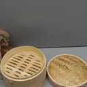 Prime Home Direct Bamboo Steamer Basket 8Inch | 2Tier Steamer for Cooking | 50 Liners | Small Instant Steaming Cookware Asian Food, Bao Buns, Chinese, Dim Sum, Dumpling, Rice, Vegetable Steam Pot