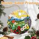 2 x Mountain Wildflowers-Themed Christmas Tree Decorations, Christmas Ornaments, Keepsake Ornaments, Holiday Decor, Xmas Gifts, Gifts for Nature Lovers  Including Plant & Flower Lovers