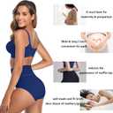 K-CHEONY Women's Underwear High Waisted Cotton Briefs Breathable Full Coverage Panties Multipack Regular and Plus Size (Red, XXL)