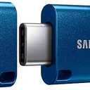 Samsung Type-C USB Flash Drive, 128GB, Transfers 4GB Files in 11 Secs w/Up to 400MB/s USB 3.2 Gen 1 Read Speeds, Compatible w/USB 3.0/2.0, Waterproof, 2022, Blue, MUF-128DA/AM