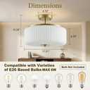3-Light Gold Semi Flush Mount Ceiling Light, 11.8" Modern Schoolhouse Light Fixtures Ceiling Mount with Ribbed Opal Glass Shade, Anti-Glare Close to Ceiling Lamp for Bedroom Kitchen Hallway Entryway, 11.81 inches diameter, 10.24 inches height