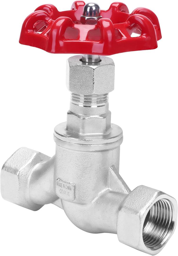 Shut Off Globe Valve - 3/4" NPT Female Thread Stainless Steel 304 Heavy Duty S Type Rotary Sluice Stop Valve (0.75 Inch)