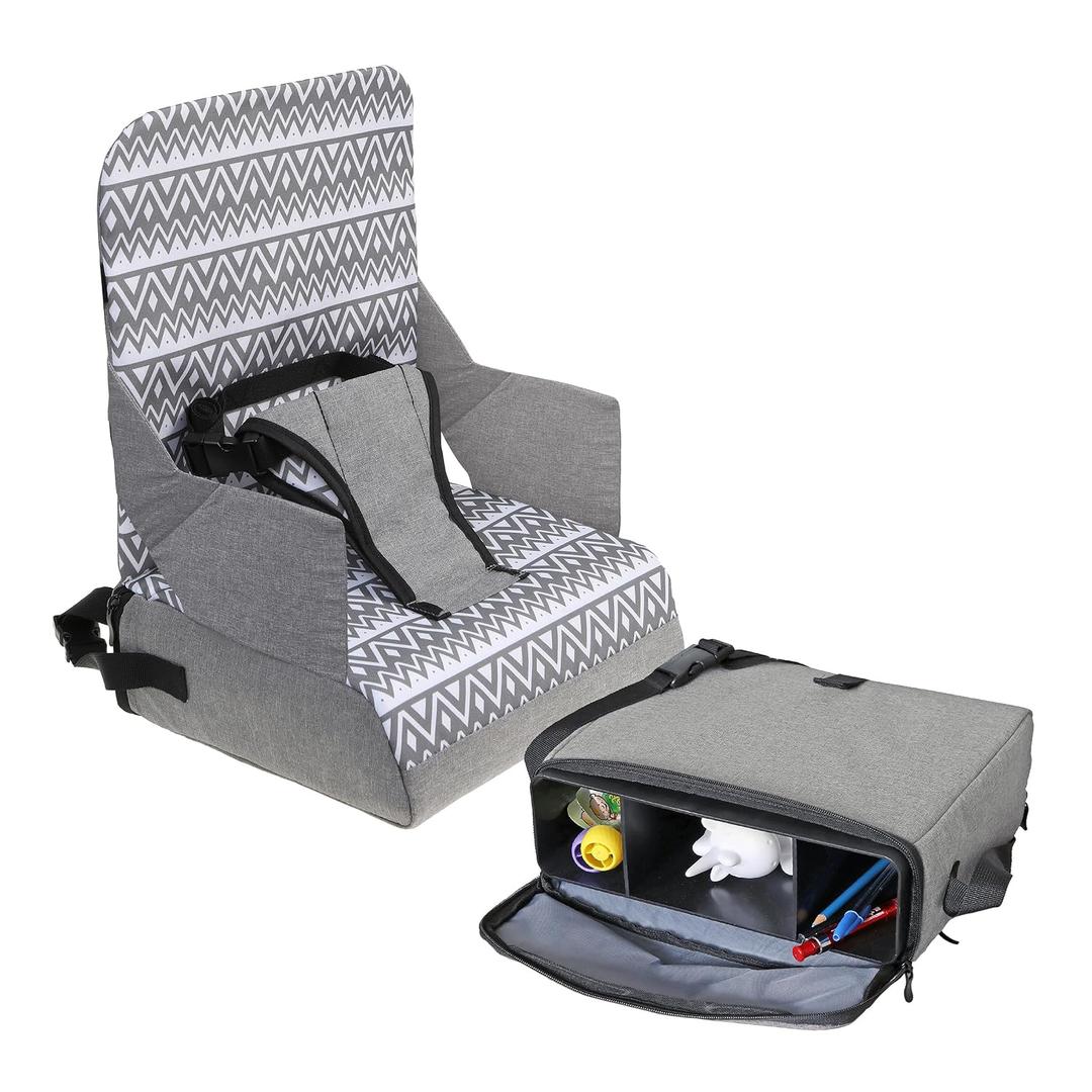 Dreambaby Dining Booster Seat - Portable High Chair for Dining Table | Travel High Chair - Built-in Storage & Shoulder Strap - Three Point Harness - Easy Dining On The Go