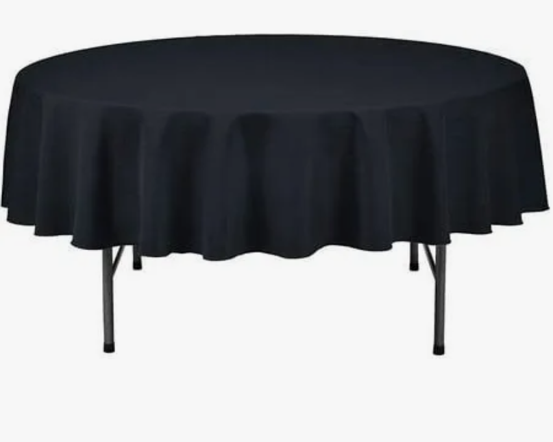 JHDZDHY 50 Pack Premium Disposable Plastic Tablecloth 84\" Round Disposable Heavy Duty Table Cover for Party Birthday Wedding Christmas (Black Round) JHDZDHY 50 Pack Premium Disposable Plastic Tablecloth 84\" Round Disposable Heavy Duty Table Cover for Party Birthday Wedding Christmas (Black Round)