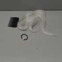 REECHO Hair Toppers for Women Real Human Hair, Seamless Human Hair Toppers with Bangs, 360 3D Cover Clip in Bangs Hair Extensions for Daily Wear, Platinum Blonde