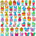 84Pcs Easter Party Favors for Kids,Easter Egg Fillers Basket Stuffers,Fidget Toys Bulk Its Birthday Gifts for Toddlers Adult,Classroom Prizes Box,Goodie Bag Stuffers,Treasure Chest Toy,Bubbles Poppers