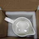 Creamer 9 OZ Creamer Pitcher, White Creamer with Handle, Porcelain Small Milk Pitcher, Coffee Farmhouse Kitchen Accessory