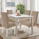 YSTELLAA Dining Room Chair Covers Set of 2,Stretch Chair Covers,Khaki