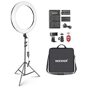 NEEWER 20 inch LED Ring Light Kit with Tripod Stand and Phone Holder Compatible with iPhone, Ringlight for Makeup YouTube Video Recording Selfie Studio Streaming Makeup Barber Lash Salon Lighting