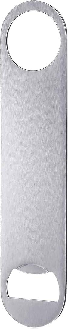 OGGI Bar Blade Bottle Opener Stainless Steel, Bartender Bottle Opener, Solid Bottle Cap Opener, Heavy Duty Beer Opener, 7" / 18cm