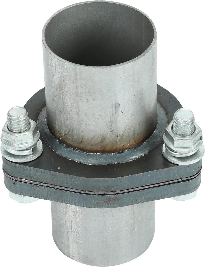 Exhaust Triangle Flange QuickFix Repair Pipe Kit w/Gasket & Hardware Universal 2.5" OD 3 Bolts