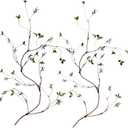 Curly Willow Branches Artificial Tree Vines with Fruits and Leaves Flexible Plant Stems Jungle Greenery Twigs Liana for Home Wedding Garden Wall Background Decor 67 inches (Green - Pack of 2)