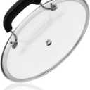 8.5 Inch Pan Lid, Tempered Glass Lid, Universal Pot Lids for Cooking, Designed with Steam Vent Hole and Heat Resistant Handle