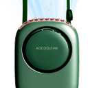 Portable Neck Fan, Mini Small Personal Handheld Fan USB Rechargeable 3 Speed for Girls Boys Woman Eyelash Travel Home Office Outdoor (Green)