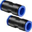 Pawfly 15 Pcs Quick Connect 1/2" Drip Irrigation Coupling Fittings for 1/2 Inch Irrigation Tubing (1/2" ID x 0.62-0.63" OD), Push-to-Fit 2-Way Straight Coupling Connectors, Drip Irrigation Parts