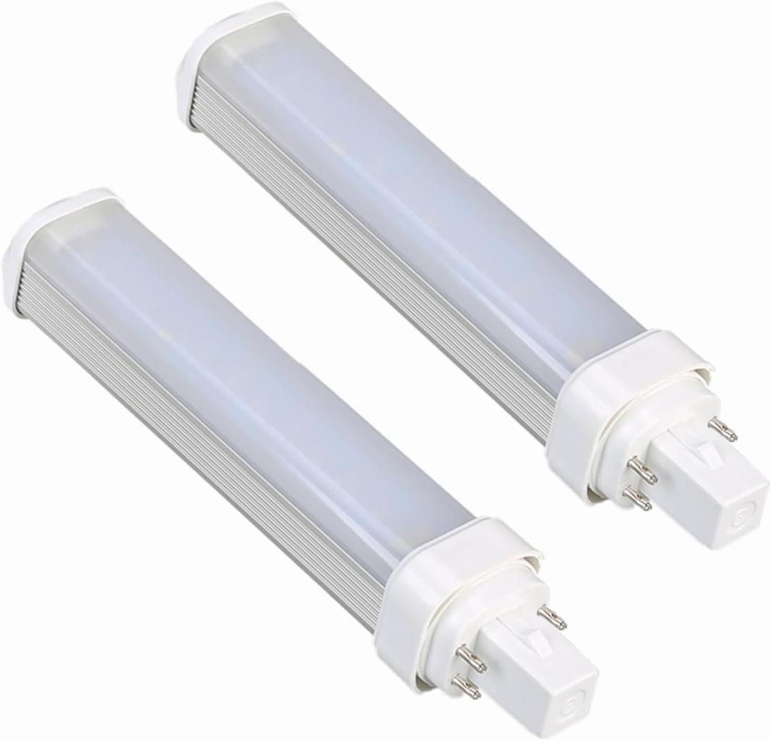 SATZOL 11W G24Q-3/GX24Q-3 LED Bulb, 4 Pin CFL LED Replacement, G24Q-3 PLC-26W Replacement, 1100LM, 120V 6000K LED Horizontal PL Bulb, Bypass The Ballast (Cool White 6000K)